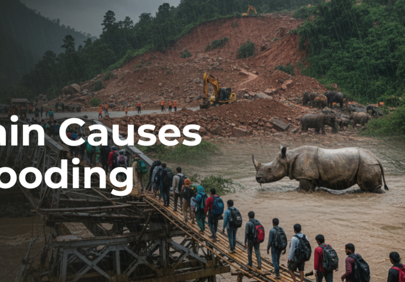 rain causes flooding